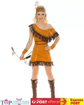 Native American Indian Pocahontas Wild West Fancy Dress Up Western Costume • $56.45