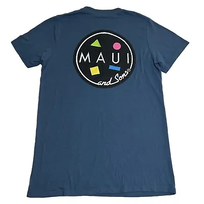 Maui And Sons Ocean Blue Shirt Men’s Small Classic Retro Logo Vintage Style • $12.71