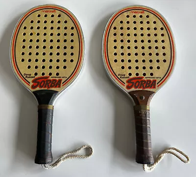 Vintage Pair Of Marcraft Sorba Doug Russell Pro APTA Paddle Ball Racquets • $31.45