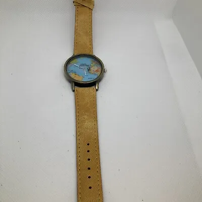 Unique Working Mini World Map Watch Canvas Band • $10