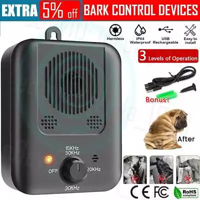 Pet Tool Dog Anti Bark Device Ultrasonic Barking Control Stop Repeller Trainer • $21.95