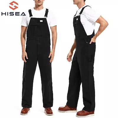 HISEA Men Classic Bib Overalls Comfort Dungarees Workwear Convenient Tool Pocket • $45.89