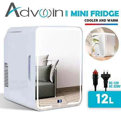 $109.90 • Buy 12L Portable Mini Fridge Mirror Refrigerator Makeup Cosmetics Cooler LED Handle