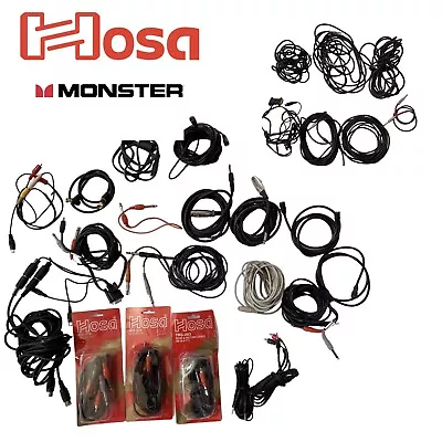 Hosa Monster Vintage Large Lot Speaker Monitor Microphone Cable Connectors Midi • $34.99