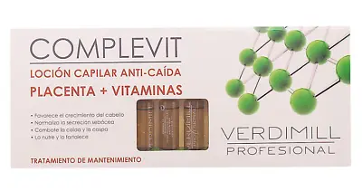 Verdimill Profesional Anti-Hair Loss Treatment Placenta+Vitamins 12 Pcs • £34.30