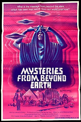 MYSTERIES FROM BEYOND EARTH Original Movie Poster UFO Aliens Paranormal Sci-Fi • $49.99