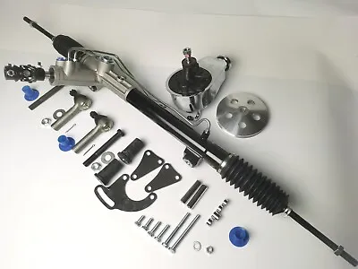 Mustang II 2 Power Rack & Pinion Steering Pump Kits U-Joint Tie Rod Bolts • $625.68