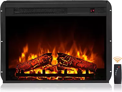 23  Electric Fireplace Insert Wall Mounted And TV Stand Cabinet Recessed Firepl • $210.36