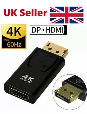 DP To HDMI 4K Ultra Adapter Compatible Display Port Converter Cable Best Price • £4.95