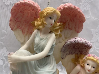 $15 • Buy Vintage Resin Seraphim Classics Sisters - Friends - Angels - Heart Soul Forever