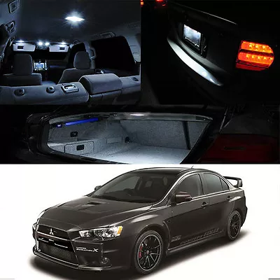 For 2007-Up Lancer Evo X 10 Interior White Xenon LED Light Bulb Full Package Kit • $19.37