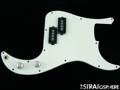 *NEW Alnico 5 LOADED PICKGUARD For Fender PRECISION P BASS Parchment 3 Ply • $29.99