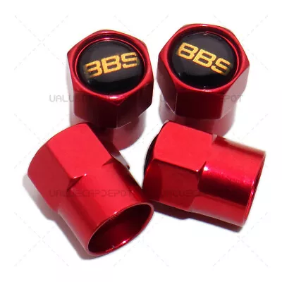4pcs Hex Fit BBS Car Wheels Tire Air Valve Caps Stem Dust Cover Sport Decor Red • $7.99