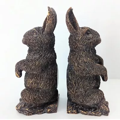 Whimsical Resin Bunny Rabbit Bookends  Cottagecore  • $30