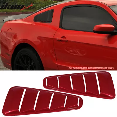 Fits 10-14 Ford Mustang OE Style Side Quarter Window Louvers Painted PP #U6 Red • $108.99