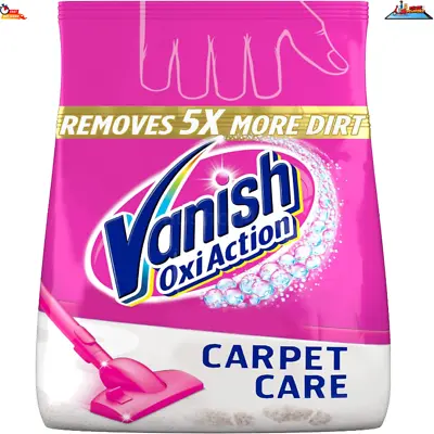Vanish Gold Carpet & Rugs 5 X More Dirt Cleaner Stain Remover Powder 650G Uk • £12.99