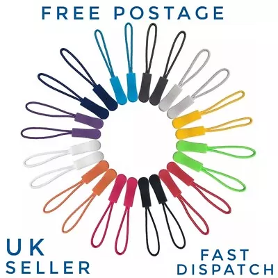 £1.49 • Buy Zip Slider Pull Cord Instant Replacement Easy Use Zipper Puller Cord