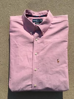 Vintage 90's  Ralph Lauren Mens Long Sleeve Dress Button Down Shirt 2XLT • $28