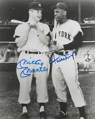 Mickey Mantle & Willie Mays Baseball Players Autographed 8x10 Photo Reprint • $8.49