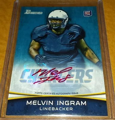 2012 Bowman Melvin Ingram Rookie Red Auto /15 • $16