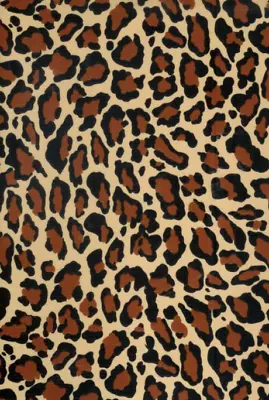 Oilcloth Fabric Animal Print Jaguar Brown Pattern Sold In Yard Or Bolt • $14.99