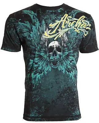 Archaic By Affliction Men's T-Shirt Hinsley Wings Cross Biker • $23.99