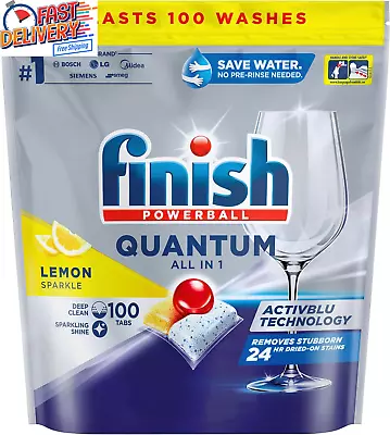 Ultimate All In One Dishwasher Tablets Lemon Sparkle 100 Tablets • $45.49