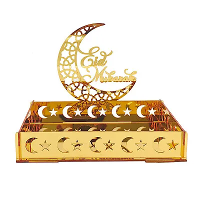 Dessert Food Acrylic Tray Ornament Eid Mubarak Islamic Ramadan Kareem Decoration • $15.11