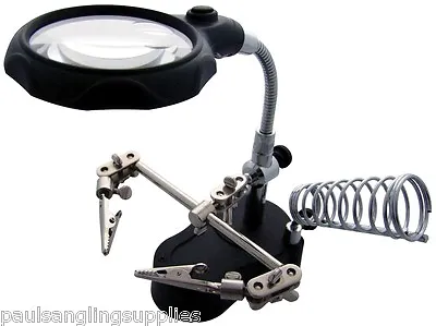 Fly Fishing Tying Clips With Magnifying Glass & Tool Holder  • £19.52