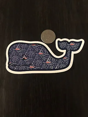 New Vineyard Vines Fireworks & Sailboats Whale Sticker Hydroflask Yeti Car Decal • $2.90