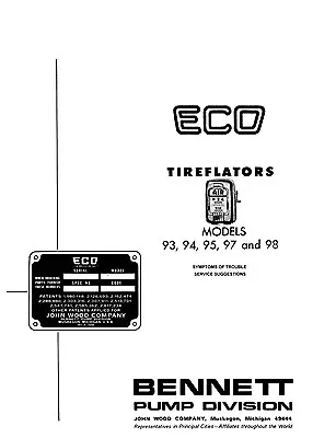 Factory Troubleshooting Guide ECO Tireflator 93 94 95 97 98 Air Tire Meter Pump • $12.97