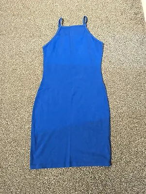 Miss Selfridge Blue Halter-neck Bodycon Dress Size 8 • £3