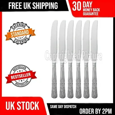 £8.89 • Buy 6 Kings Pattern Dinner Knives Quality Design Large Table Knife Cutlery Set 01b
