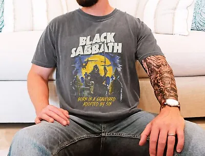 Black Sabbath T-Shirt 70s English Rock Band Vintage Blak Comfort Colors 1717 Tee • $24.95