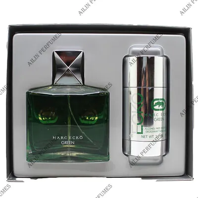 MARC ECKO GREEN 2 Pcs Gift Set Men ( 3.4 Oz Edt Spray + 2.6 Oz Deodorant Stick) • $75