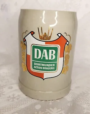 DAB Dortmunder Actien-Brauerei Pottery Beer Stein Mug Marked Made In Germany As • $14.99
