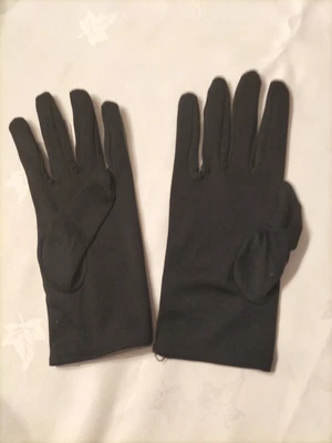 £3.99 • Buy Black Short Costume Gloves Halloween Evening Dance Charleston Black Tie Furnral 