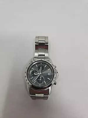 **NEAR MINT** SEIKO 7T92-0DW0 Chronograph Watch 100m Quartz Men's Black From JPN • $85