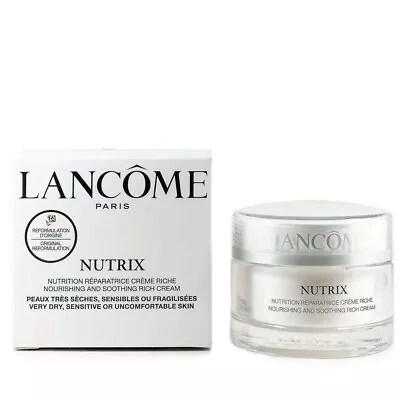 Lancome Nutrix Face Cream Nourishing And Soothing Rich Cream 50ml Hydrating NEW • £36.95