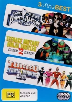 Mighty Mor. Power Rangers+teen Mut Nin Turt 2+turbo Dvd 3 Disc R4 Brand New/seal • $17