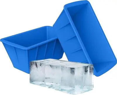 Ice Block Molds For Bath (2-Pak) Freezer Cold Plunge Tubs Extra Large 8lb Big • £38.43
