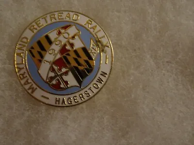 Maryland Retread Rally 1990 Hagerstown Logo Vintage Badge Pin • $13.80