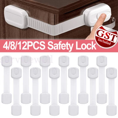 $7.49 • Buy Child Toddler Baby Cupboard Cabinet Safety Locks Proof Door Drawer Fridge Kids