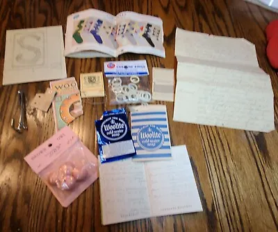 Sewing Notions Notes Beads Snaps Mixed  Vintage Lot • $4