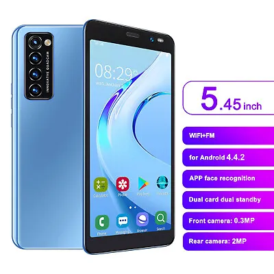 Blue New Unlocked 3G Cell Phone For 4.4.2 Smartphone Dual SIM Super Cheap • $49.98