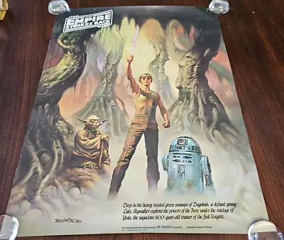 VTG 1980 STAR WARS Boris Vallejo Coca-Cola #1 Poster 24X18 Yoda R2-D2 Skywalker • $24.95