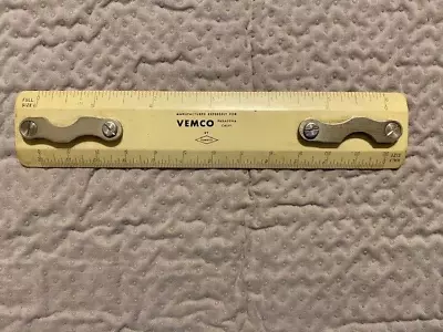 Vintage VEMCO Metal Alloy Drafting Scale 14W1 6  Full Size/ Half Size • $4.99