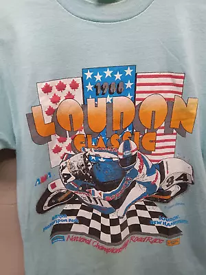 Men's Vintage 1988 Loudon Classic Motorcycle Race Single Stitch T-shirt M • $25