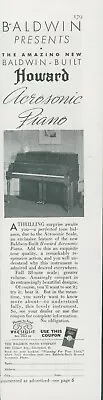 $13.94 • Buy 1936 Baldwin Howard Acrosonic Piano Perfected Tone Balance Vintage Print Ad GH1