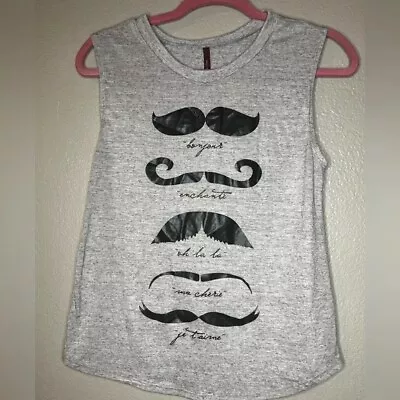  Miss Royal T French Mustache Tank Top Size M • $13